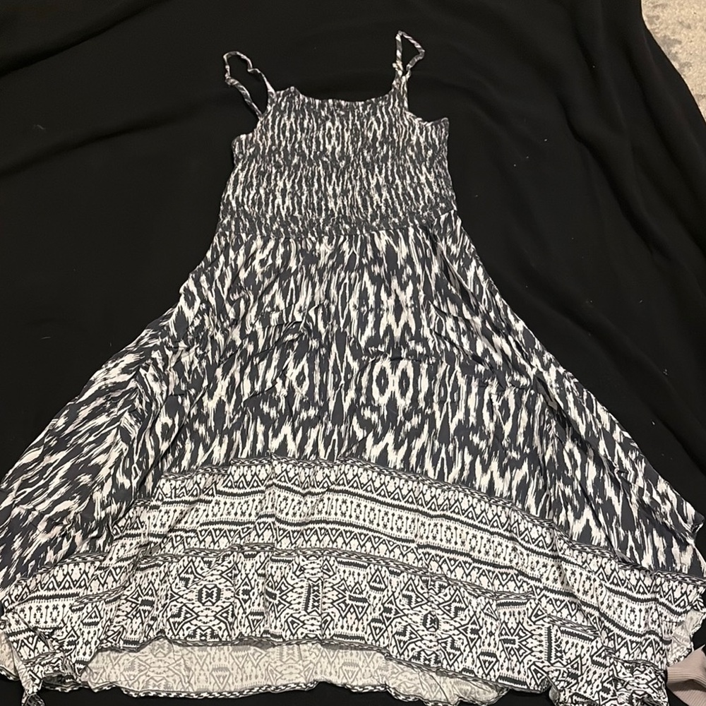 Marshalls Black and White Midi Dress